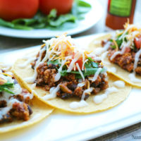 Black Bean Soft Shell Vegan Tacos - Perfect for Cinco de Mayo festivities! NeuroticMommy.com #tacos #vegan