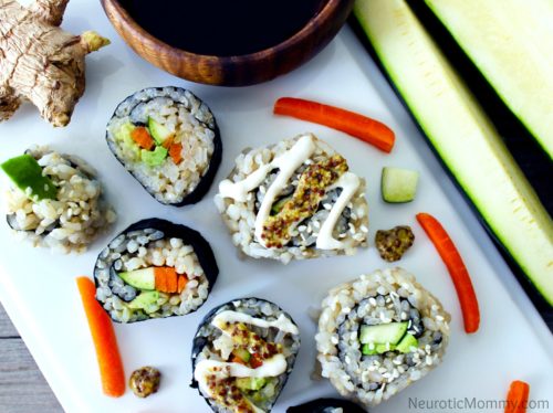 Brown Rice Veggie Rolls - NeuroticMommy