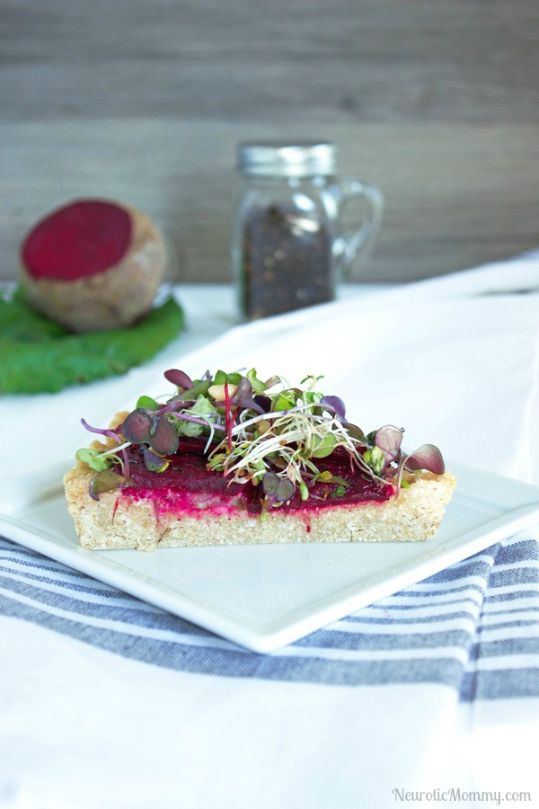 Beet and Cheese Shortbread Tart