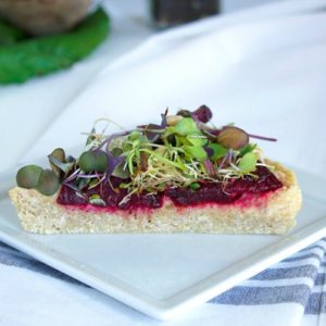 Beet and Cheese Shortbread Tart