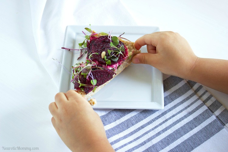 Beet and Cheese Shortbread Tart