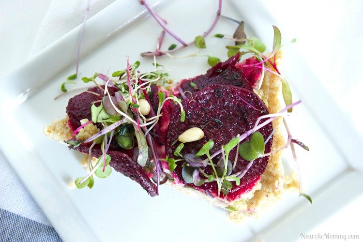 Beet and Cheese Shortbread Tart