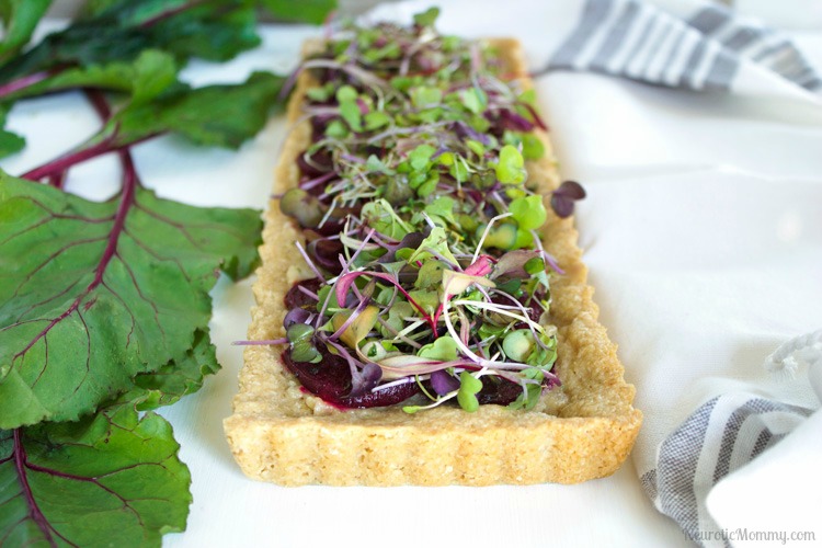 Beet and Cheese Shortbread Tart