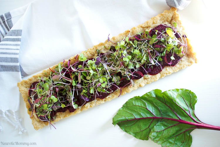 Beet and Cheese Shortbread Tart