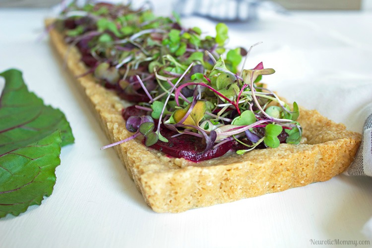 Beet and Cheese Shortbread Tart