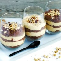 Chocolate Crumb and Peanut Butter Mousse Parfaits