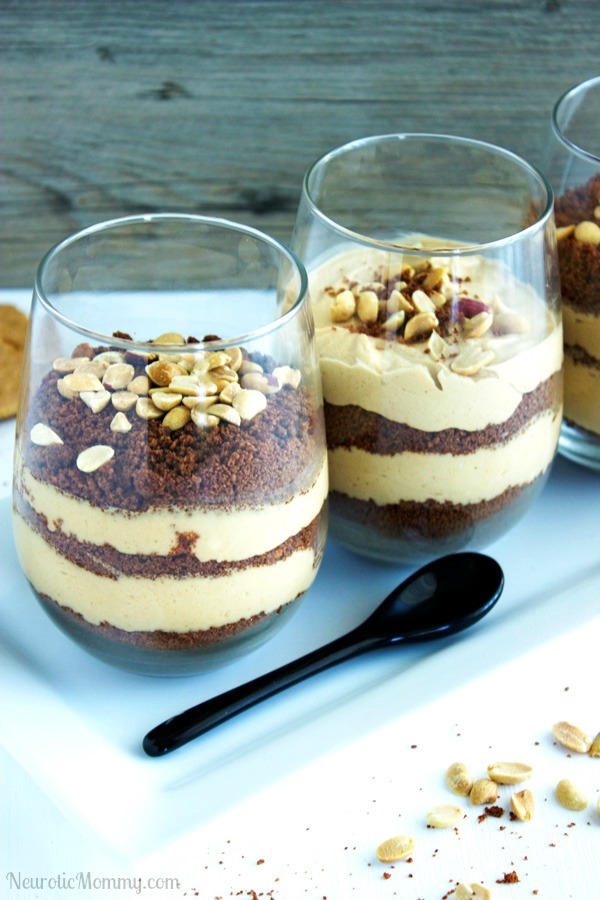 Chocolate Crunch Peanut Butter Mousse Parfaits