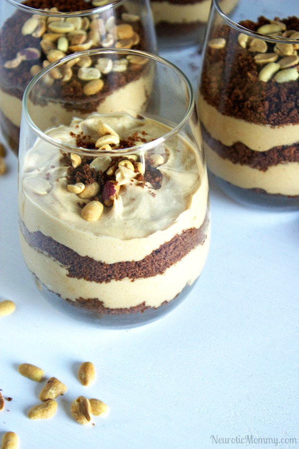 Chocolate Crunch Peanut Butter Mousse Parfaits