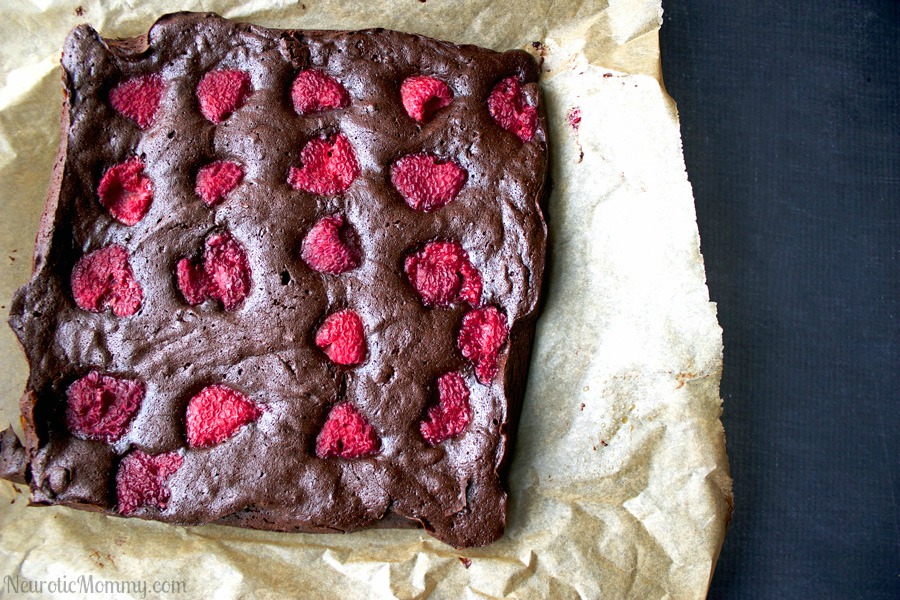 Chocolate Fudge Raspberry Brownies
