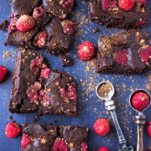 Chocolate Fudge Raspberry Brownies