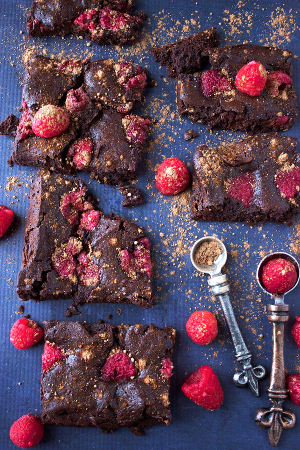 Chocolate Fudge Raspberry Brownies