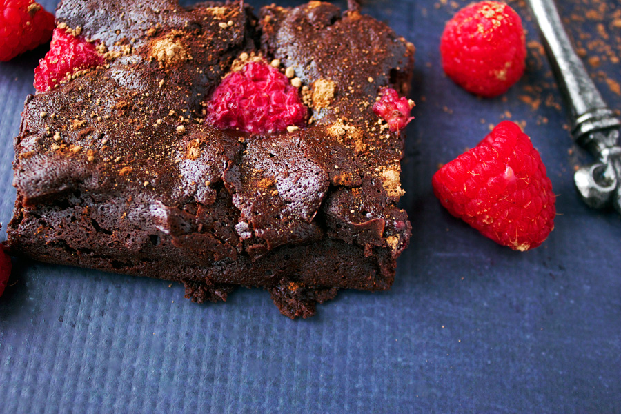 Chocolate Fudge Raspberry Brownies