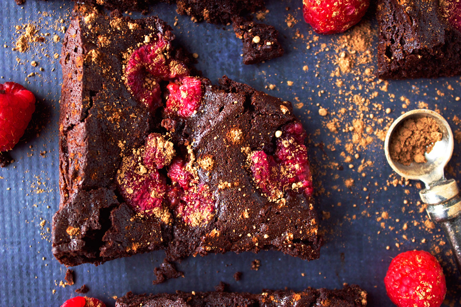 Chocolate Fudge Raspberry Brownies