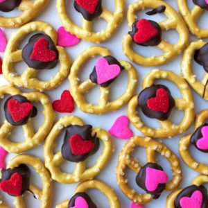 Coconut and Chocolate Covered Heart Pretzels