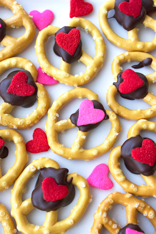 Coconut and Chocolate Covered Heart Pretzels