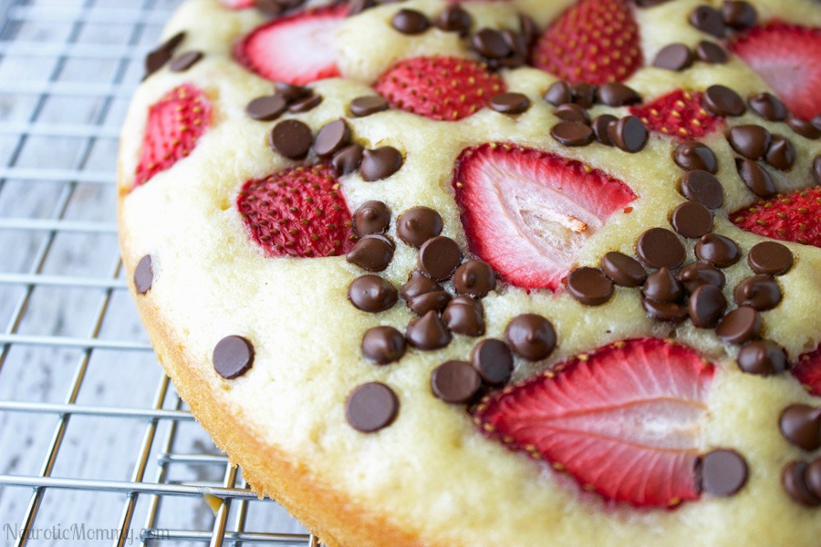 Strawberry Vanilla Naked Cake with Hazelnut Filling