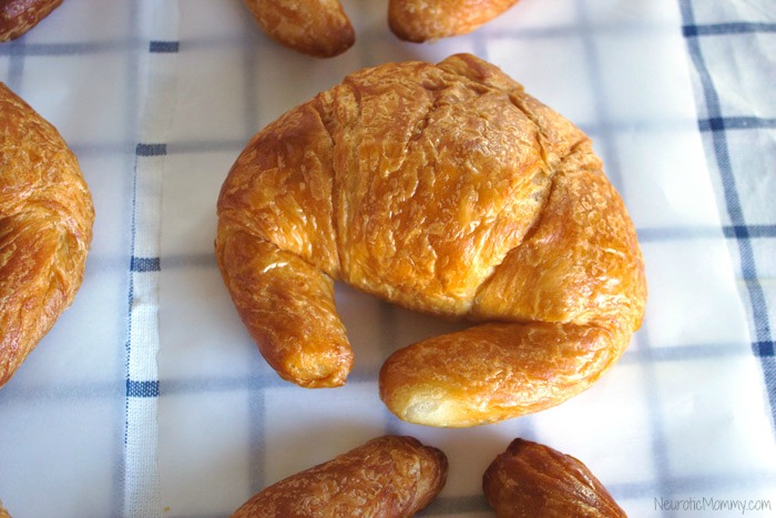 Baked Chocolate Almond Croissant Sandwiches