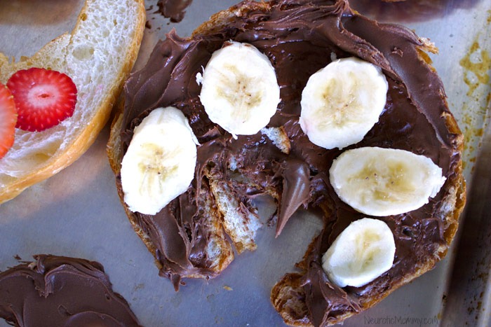 Baked Chocolate Croissant Sandwiches