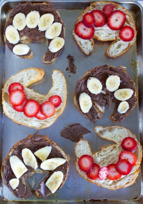 Baked Chocolate Almond Croissant Sandwiches