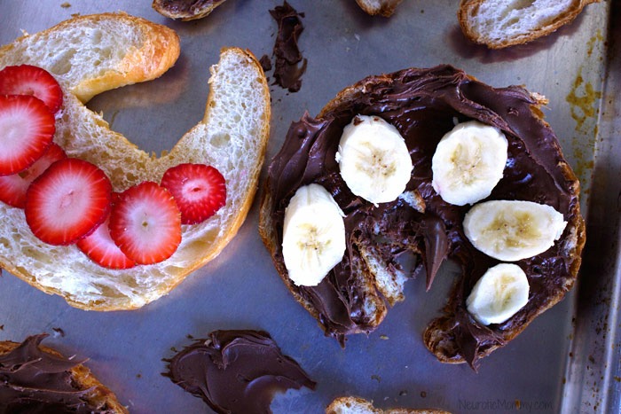 Baked Chocolate Almond Croissant Sandwiches