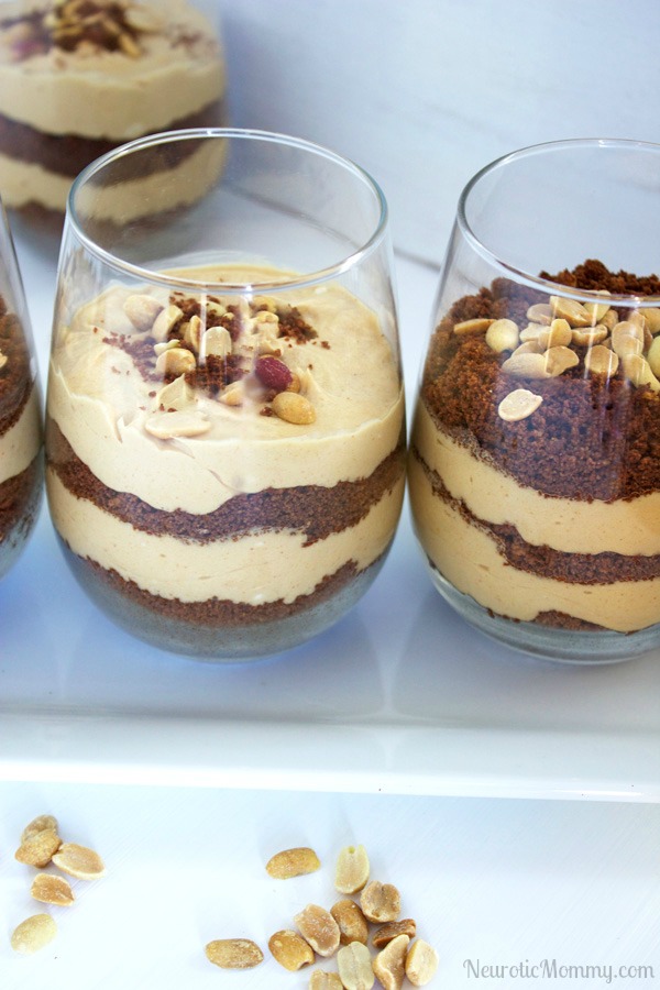 Chocolate Crunch Peanut Butter Mousse Parfaits