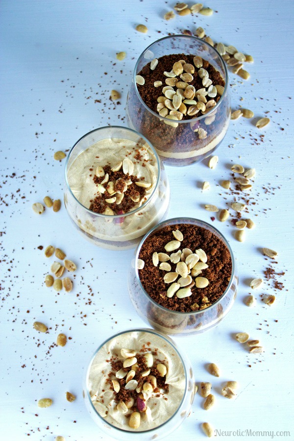 Chocolate Crunch Peanut Butter Mousse Parfaits