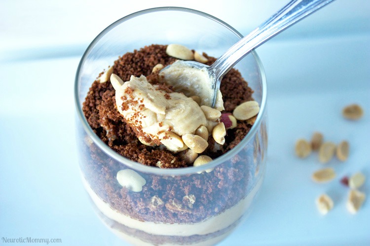 Chocolate Crunch Peanut Butter Mousse Parfaits