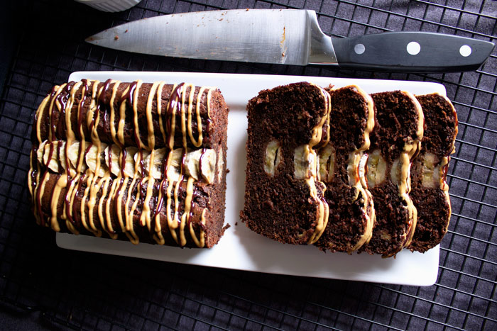 Chocolate Peanut Butter Banana Bread