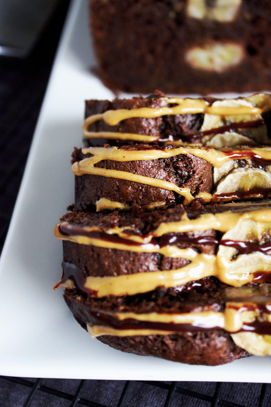 Chocolate Peanut Butter Banana Bread