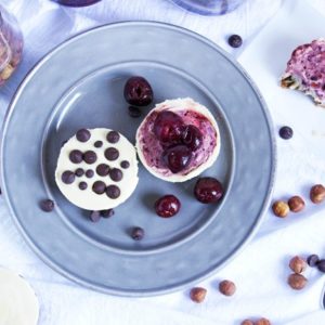 No Bake Mini Cherry and Chocolate Chip Cheesecakes