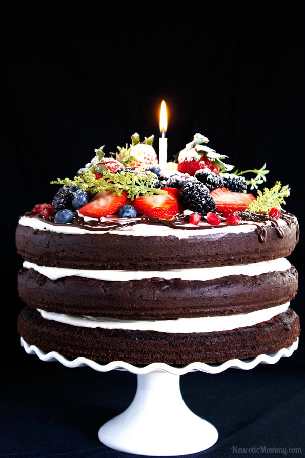 Triple Chocolate Layered Birthday Cake