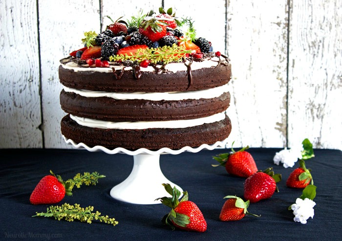 Triple Chocolate Layered Birthday Cake