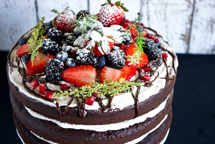 Triple Chocolate Layered Birthday Cake