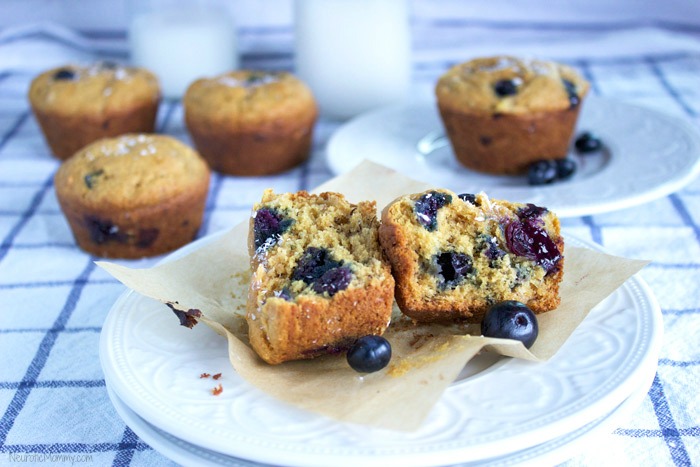 Blueberry Coconut Banana Muffins