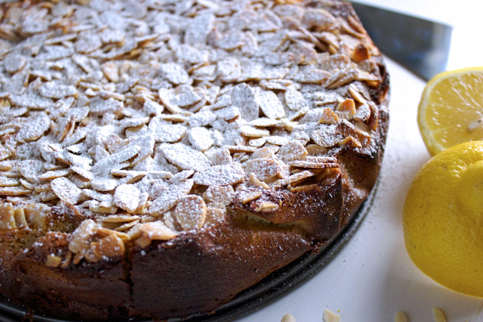 Lemon Almond Ricotta Cake