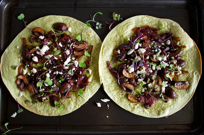 Springtime Spinach Veggie Pizzas