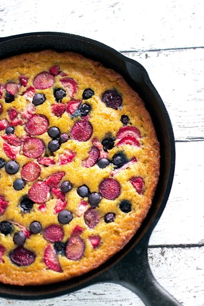 Mixed Berry Skillet Cake