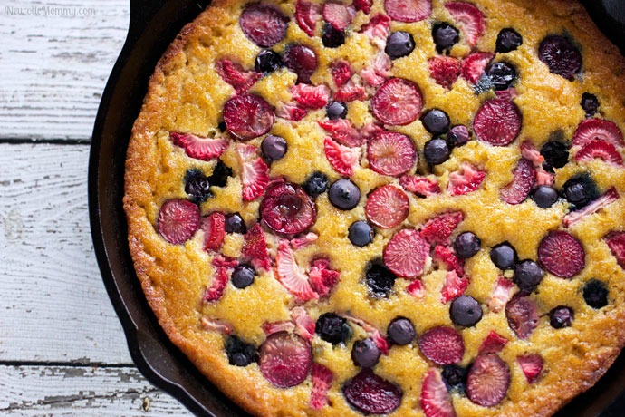 Mixed Berry Skillet Cake