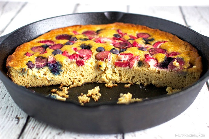 Mixed Berry Skillet Cake