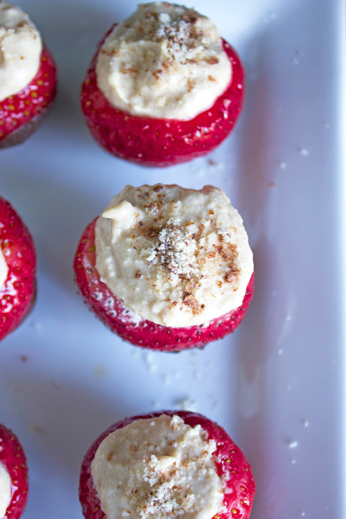 Peanut Butter Stuffed Strawberries dipped in Chocolate