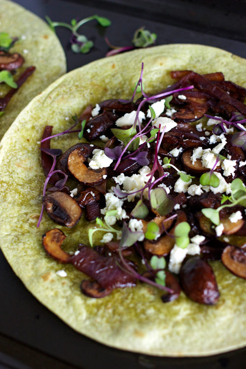 Springtime Spinach Veggie Pizzas