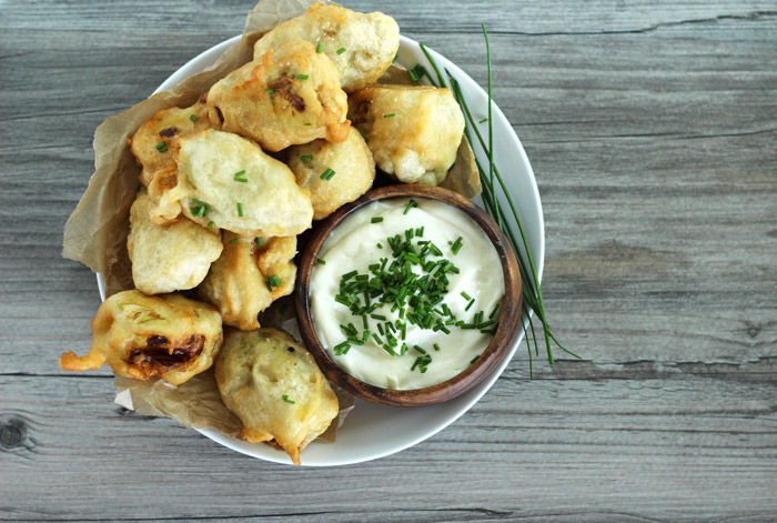 3 Ingredient Beer Battered Artichoke Hearts #vegan #appetizers