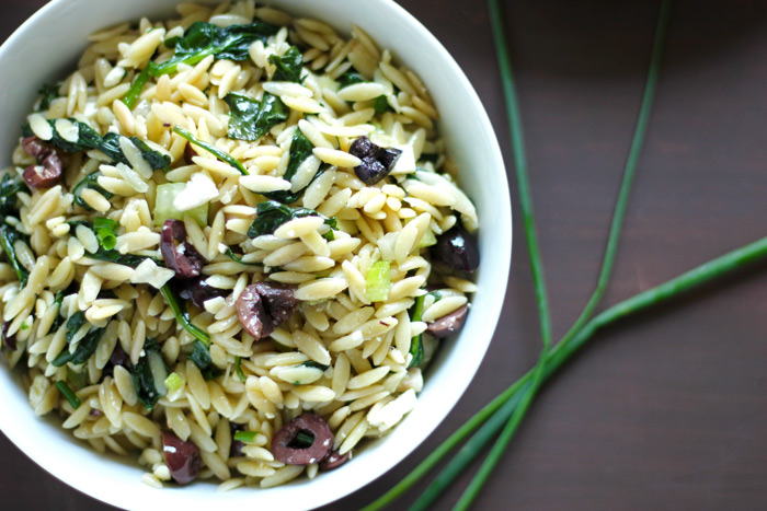 Spinach Orzo Pasta Salad. neuroticmommy.com