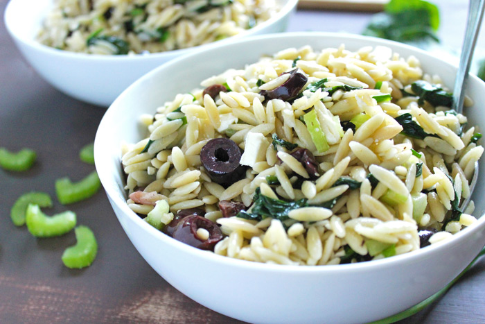 Spinach Orzo Pasta Salad. neuroticmommy.com