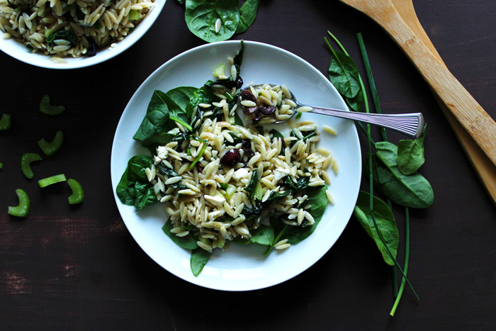 Spinach Orzo Pasta Salad. neuroticmommy.com