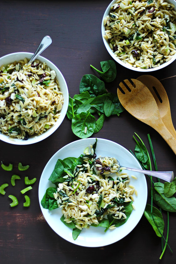 Spinach Orzo Pasta Salad. neuroticmommy.com