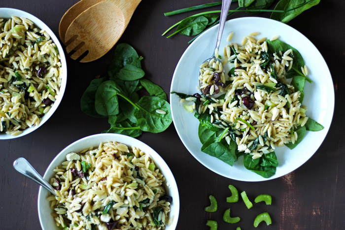 Spinach Orzo Pasta Salad. neuroticmommy.com