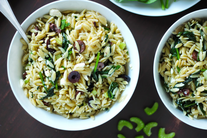 Spinach Orzo Pasta Salad. neuroticmommy.com