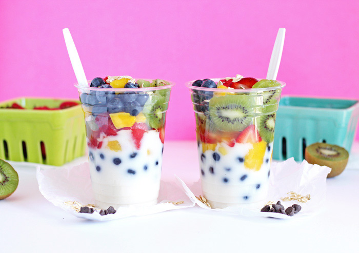 Jumbo Fruit Cups with Coconut Yogurt vegan snacks