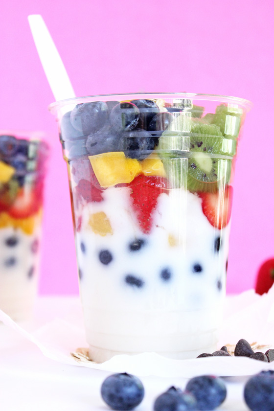 Image result for colorful fruit cup yoghurt